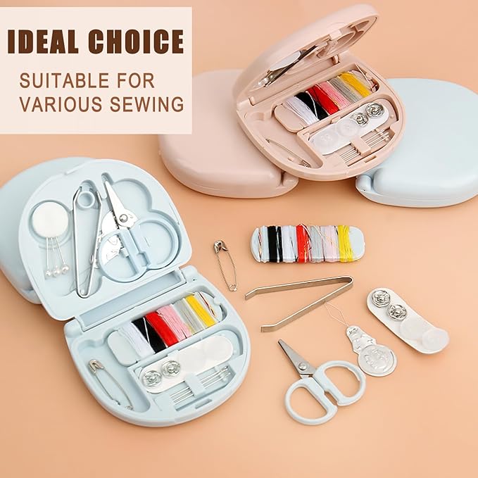 24 Pack Mini Sewing Kits, Compact Travel Emergency Sewing Set with Threads, Scissors, Needles, Portable Repair Supplies for Beginners, Hotels, Travel, Charity
