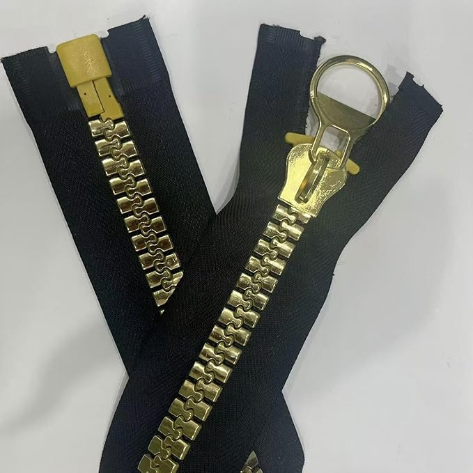 20 30 Inch Large Plastic Gold Separation Jacket Zipper Sewing Coat Jacket Zipper Black