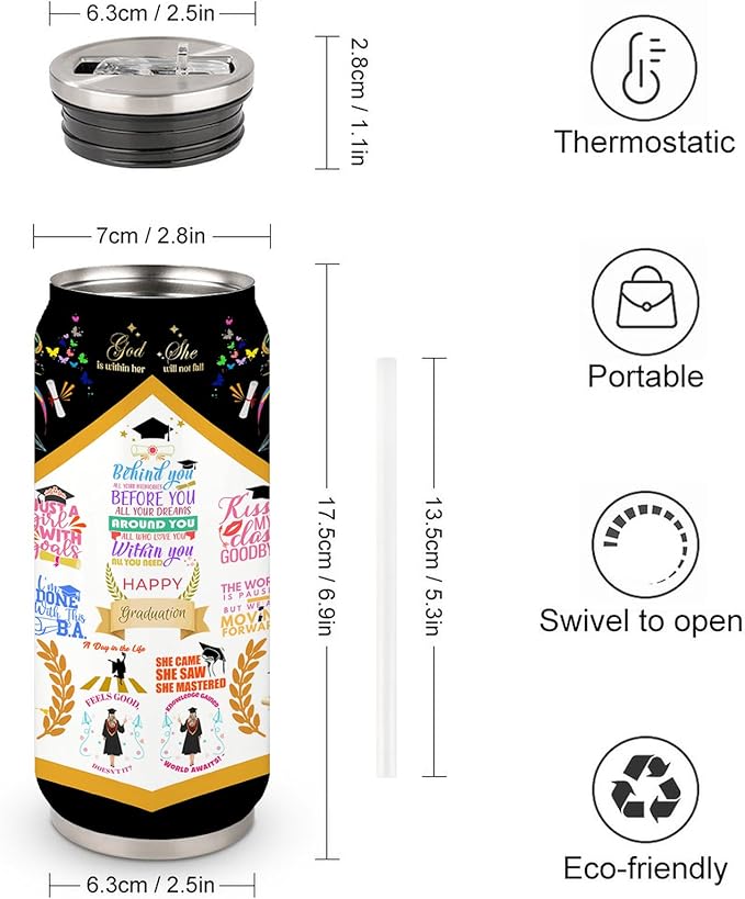Graduation Gifts for Her - 17oz Tumbler - College Graduation Gifts for Women Girls- Class of 2025 Gift for Masters Degree Phd- One Degree Hotter for Graduates Friends Classmates