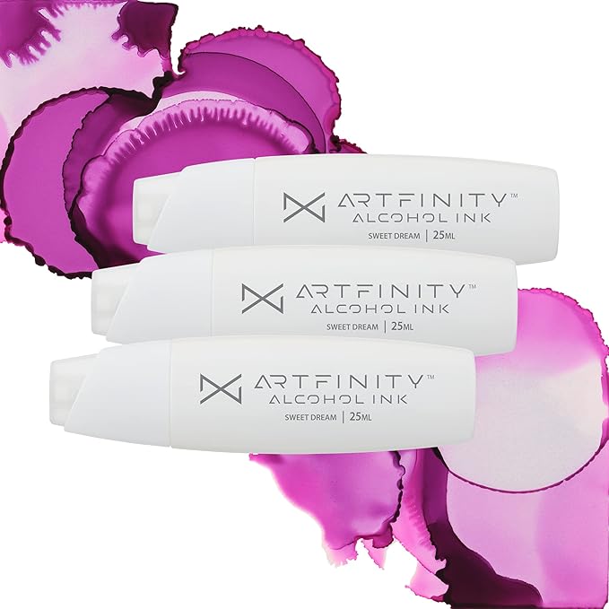 Alcohol Inks 3 Pack - Vibrant, Professional, Dye-Based Alcohol Inks for Artfinity Alcohol Markers, Artists, Drawing, & More! - Sweet Dream V1-5