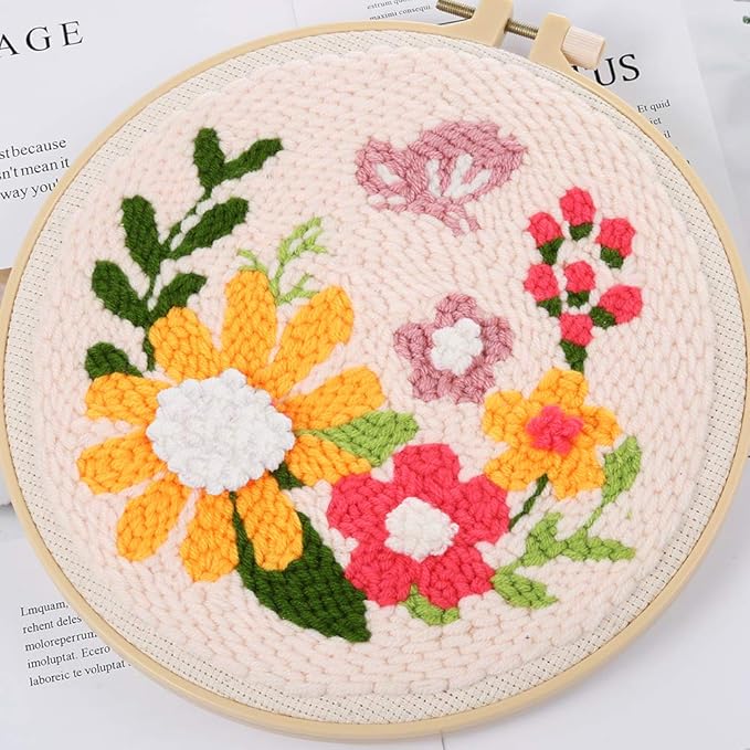 Pllieay 2PCS 26.4 x 19.3 Inch Tufting Cloth Needlework Fabric Punch Needle Cloth Fabric for Punch Needle Embroidery Rug-Punch & Pinch Needle