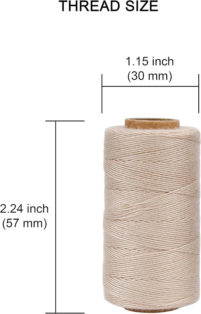Lusecarl Polyester Thread 110 Yards Each Spool for Hair Extensions, 3 Rolls Weave Sewing Threads for Hand Sewing, Making Wigs DIY (3 Thread, Blond)