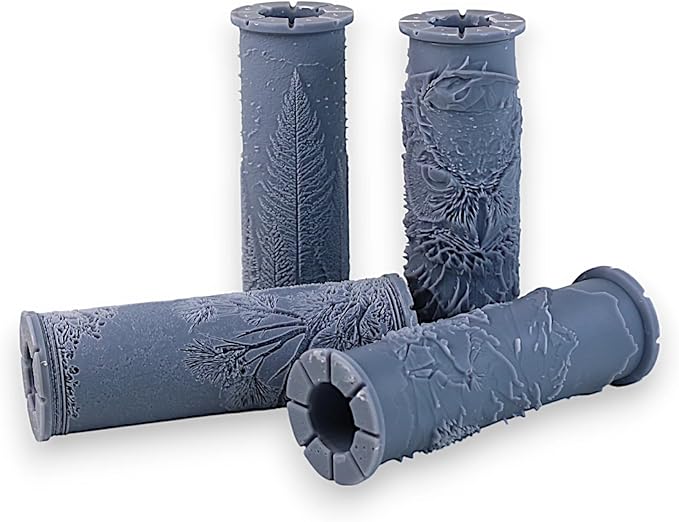 Winter Woods Collection 4-Pack Clay Texture Rollers (4") - Winter Set #01 - Embossing Pattern Rollers for Polymer & Ceramic Clay, Pottery & Crafts