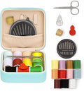 Saipe Portable Sewing Kit Basic Needle and Thread Kit for Beginners and Advanced Sewing Supplies and Accessories Stylish Case with Thread in 11 Colors, Scissors, Needles and Threader (Blue)