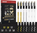 Retractable White Gold Silver Gel Pen, 7 Nib Sizes - Precision Large Capacity Opaque Archival Gel Ink Pens, Fine Point Smooth Writing Highlighter Pens for Black Paper Note Taking Art Supplies