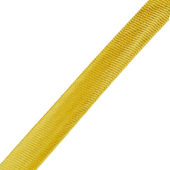 Mandala Crafts 55 Yards 1/4 Inch Metallic Gold Double Fold Bias Tape for Sewing - Bias Binding Tape for Quilting Binding, Hemming, Seam, and Fabric Piping