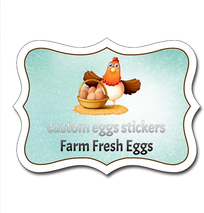 2,2.5,3,3.5,4inch Custom Egg Carton Labels Sticker Farm Fresh Eggs Cartons Sticker Label, Customized Egg Stickers， Custom retrun Egg Carton Label (10)