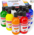 8 Colors Large Washable Paint Set for Kid (8.45oz,250 ml), Bulk Paint Supplies Non Toxic Children Tempera Paint for Art, Craft, DIY, Poster & Finger Paint, Face, School Home Classroom Party