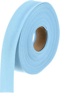 MECCANIXITY 1 Inch Double Fold Bias Tape Polyester Continuous Bulk Bias Tape for Sewing,Seaming Quilting Hemming Binding Crafts (Light Blue 10 Yards)