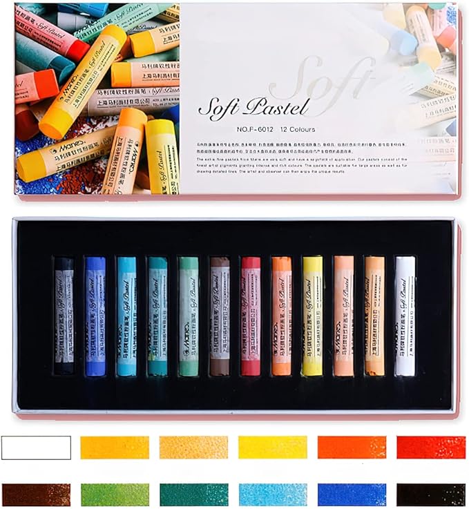 YYMIYU Soft Color Chalk Pastels for Professional Artist 12 Colour