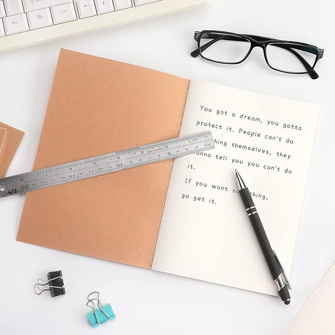 ZZTX 4 Pack Blank Kraft Notebooks, Blank Paper Sketchbooks for Drawing Doodling Writing,Travel Journal Set, A5, 36 Pages, 8.3” X 5.5”