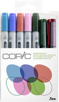 Copic Ciao Alcohol Markers, Doodle Kit Nature, 5 markers + 2 pens