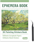 PRSTINCOL Oil Painting Sticker Book, 52 Sheets 500+ Scrapbook Stickers, Vintage Oil Painting Aesthetics Stickers for Adults and Teens, Junk Journal Supplies for Scrapbooking Journaling DIY