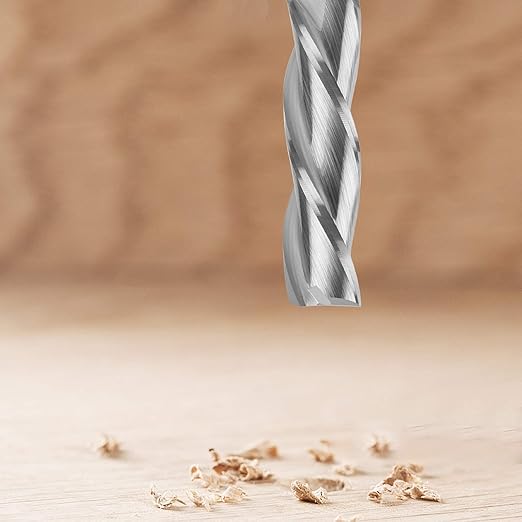 2PCS Upcut Spiral Router Bits 3 Flutes with 1/2 Inch Shank, Extra Long (4 Inch), 1/2 Inch Cutting Diameter, 2 Inch Cutting Length, Trimming, Carving