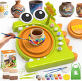 HAYXUN Dinosaur Pottery Wheel Kit for Kids – Arts & Crafts Kit Toys for Boys Girls, Variable Speed Pottery Wheel Tool Kit - Birthday, Christmas Gift for Kid Ages 6 7 8 9 10 11 12+
