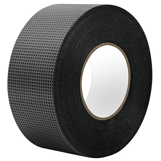 Non-Abrasive Grip Wrap Tape, 2In x 60ft, Thick Heavy Duty Tape. Tear, Peel & Slip Resistant for Max Comfort and Control, for Wrapping Tools, Home Goodsm, Hardware, Utility Items More (Black)