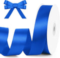 KMER LIFE 1 inch Wide x 50 Yards Royal Blue Single Faced Polyester Satin Ribbon, Royal Blue Satin Ribbon Perfect for Wedding Decor, Wreath, Crafts, Gift Wrapping & Other Projects (Royal Blue)