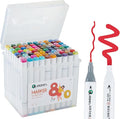 Marie's Alcohol Marker,80 Colors Dual Tip Art Markers for Adults Kids Marker Pens with Holder and Case for Painting Supplies Perfect for Painting,Coloring Illustration,Sketching and Drawing