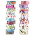 Cute Decorative Tape Set 20 Rolls Colorful Animal Washi Tape Aesthetic DIY Art Masking Tape for Kids Craft Notebook Scrapbooking & Stamping Supplies
