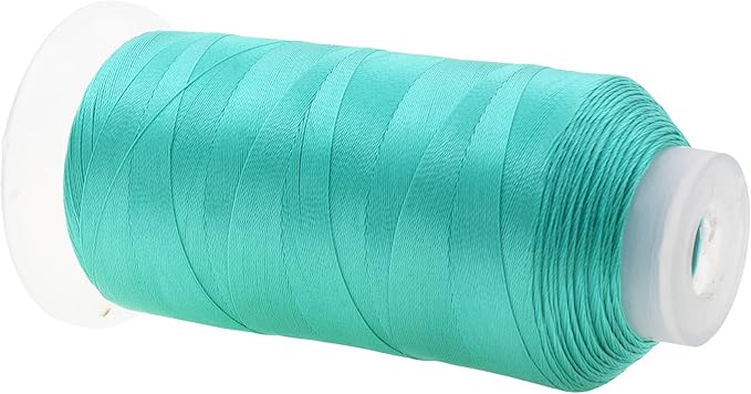 Mandala Crafts Turquoise Heavy Duty Thread - 1500 Yds Tex 90 Bonded Polyester Threads for Sewing Drapery, Jeans, Leather, Hair, Outdoor Marine Upholstery