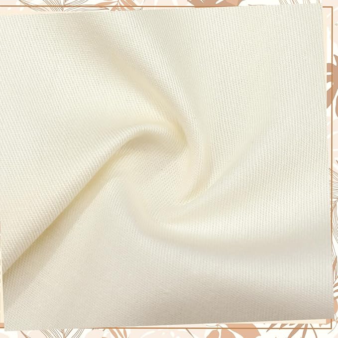 Mixweer 300 Pcs 4 x 4 Inches Cotton Fabric Squares Precut Quilting Fabric Bundles Solid Colors Quilt Material for DIY Craft Sewing Embroidery(Beige)