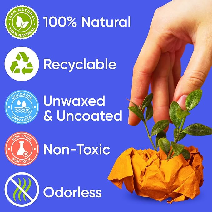 36" x 1200" (100 ft) Orange Kraft Paper Roll - Value Pack of 2, 45 lbs Thickness, Made in USA - Odorless, Non-Toxic, Safe for Kids - for School Projects, or Bulletin Board
