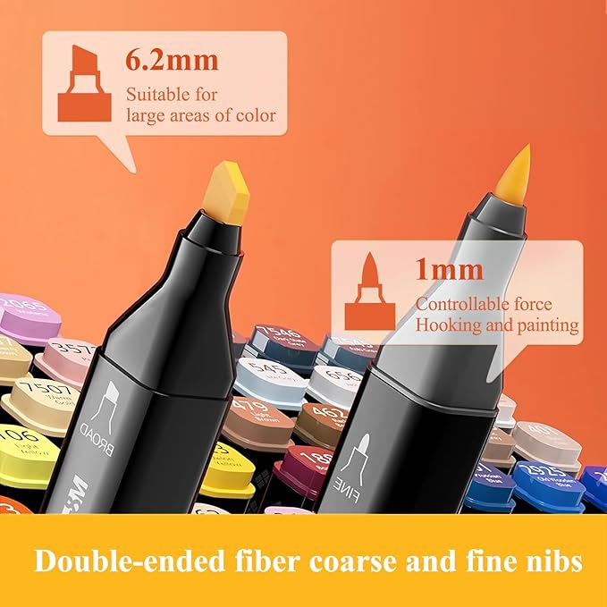 M&G Alcohol Art Markers Chisel & Fine Tip，80 Colors Dual Tip Art Markers, Stocking Stuffers for adults, Christmas Gift Idea for artists - Art Supplies