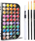 Watercolor Paint,watercolor paint set,48 Colors Washable Watercolor Paint Set With Brush, Refillable Water Brush Pen, Palette, and Water-Washable Paints for Adults Artist Beginner