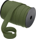 MECCANIXITY 1 Inch Double Fold Bias Tape Polyester Continuous Bulk Bias Tape for Sewing,Seaming Quilting Hemming Binding Crafts (Dark Green 55 Yards)