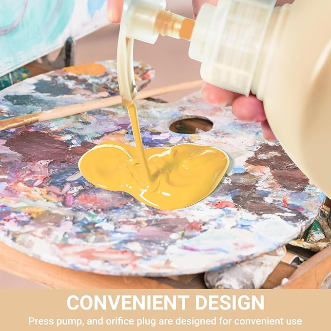 Falling in Art Orcha Yellow Acrylic Paint, Large 67.6Oz Premium Pouring Acrylic Paint, Perfect for Canvas, Wood, Ceramic, and More