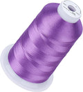 Simthread 5500Yds Embroidery Thread, 5000M High-Yardage 40WT 100% Polyester Thread – 170+ Vivid Colors, High-Speed Rated – Compatible with Brother, Singer, Janome & More - Heather S096