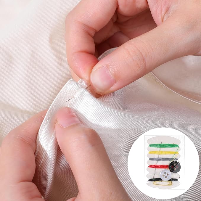 10PCS Mini Sewing Kit Travel Size Thread Repair Emergency Kit Portable Sewing Kits with Needles, Threads, Button, Safety Pin Basic Personal-Kit Travel Sewings Kits for Adults Hotel Amenities