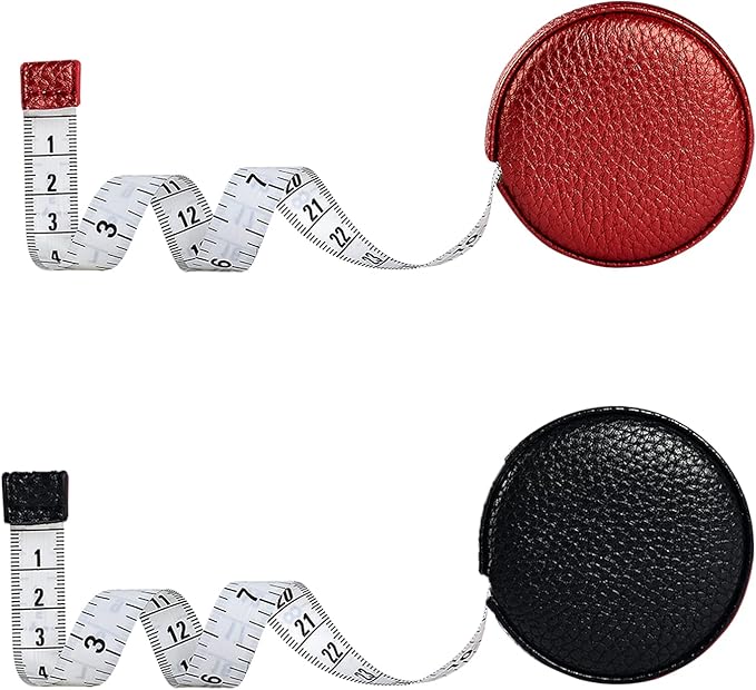3m/120 Tape Measure Body Measuring Tape for Body Cloth Tape Measure for Sewing Fabric Tailors Medical Measurements Tape Dual Sided Cloth Tailor Craft Ruler Retractable (Black+Red)