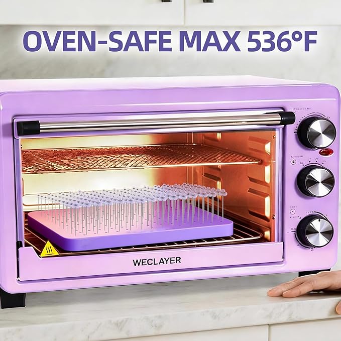 Polymer Clay Mat with 165 Holes,8" x 6" Heat-resistant Silicone Baking Pad,Jewelry Making Tool for Standing Earring Posts and UV Resin Craft,Non-Stick Oven Safe Work Station for Art Clay