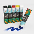 Large Water Soluble Pastels, Upgraded Fully Dissolvable Formula, 6 Basic Colors for Artists & Hobbyists, Ideal for Blending & Watercolor Effects