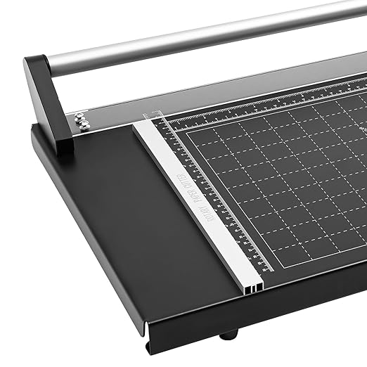 24" Rolling Cutter Precision Rotary Paper Trimmer,Professional Rotary Paper Trimmer with Grids 0-60°Cutting Angle,Manual Heavy Paper Cutter Cutting Machine for Photo,Film,Art Jam,Office