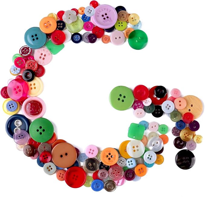 Greentime 1500 pcs Round Resin Buttons Mixed Color Assorted Sizes for Crafts Sewing DIY Manual Button Painting DIY Handmade Ornament Buttons Easter Egg Fillers Decorative, 2 Holes and 4 Holes