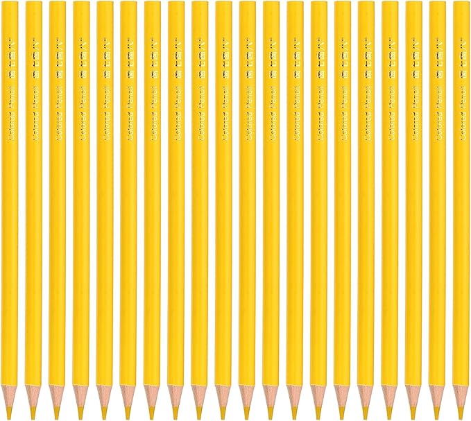 PATIKIL Lemon Yellow Colored Pencils Set,20 Pcs Oil Color Pencils Wooden Coloring Drawing Pencil for Artists Art Painting