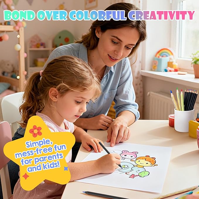 Valentines Day Gifts for Kids Classroom, 12 Rainbow Colored Pencils Easter Basket Stuffers for Teen Girls Boys, Arts and Crafts for Kids Ages 8-12 Fun Pencils Trendy Stuff Birthday Party Favors