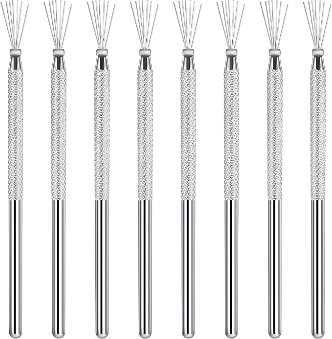 8Pcs Clay Scoring Tools Sculpting Ceramics Needle Tools for Clay Pottery Wire Feather Texture Tool for Ceramic Polymer Pottery Texturing Modeling