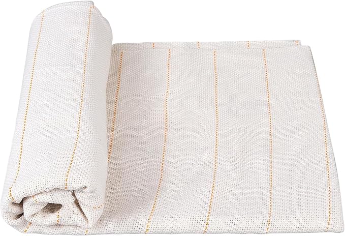 80"x40" Inch Premium Large Tufting Cloth with Marked Lines, Cotton Punch Needle Fabric Monks Cloth for Rug Tufting Tufting Gun, Embroidery Fabric for Punch Needle DIY Craft Decoration