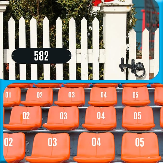 6 Sheets 3 Inch Mailbox Numbers Stickers Vinyl Decals,Self Adhesive Number Waterproof House Address Numbers for Outside Mailbox,Signs,Window,DIY Crafts Making,Door,Car,Home,Business(White)