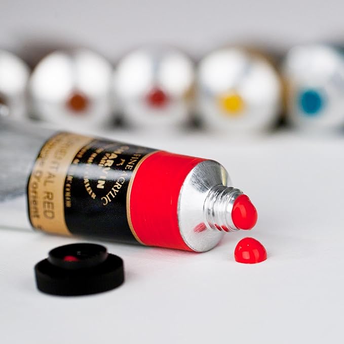 Charvin Extra Fine Professional Acrylic Paint - Khaki, 150ml Tube, Triple-Milled, Lightfast Pigments, Open Stock Artist Acrylic Paints in Nature-Inspired Hues