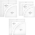 3 Set Drunkards Quilting Templates 10, 8, 6 Inch Quilting Rulers for Cutting Patterns with 1/4" Seam Allowance Supplies for Sewing Cut Measurement DIY Craft Quiltings Tools