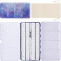 PEVART Empty Watercolor Paint Palette case,Metal Water Color Tin Box with 52 Half Pans and Fold-out Mixing Painting Tray-Portable Travel Watercolor Palette, Plain Air painting