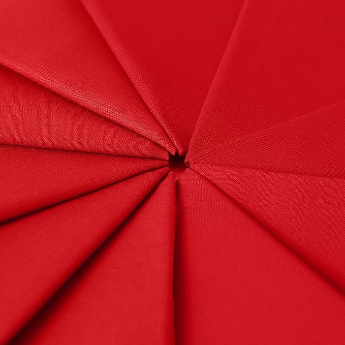 10 Pieces 18 x 21 Inches Cotton Fabric Precut Quilting Fabric Bundles Solid Colors Layer Cakes Quilt Material for DIY Craft Sewing Embroidery (Red)
