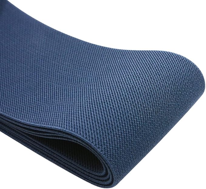 Strapcrafts 3-Inch Wide by 2-Yard Colored Woven Elastic Band,Navy Blue 14020