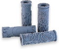 Garden Flower Collection Clay Texture Rollers 4-Pack (4") - Flower Set #01 - Embossing Pattern Rollers for Polymer & Ceramic Clay, Pottery & Crafts
