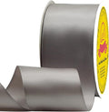 Double Face Silver Satin Ribbon 2 inch X 25 Yards Polyester Silver Ribbon for Gift Wrapping Very Suitable for Weddings Party Invitation Decorations and More