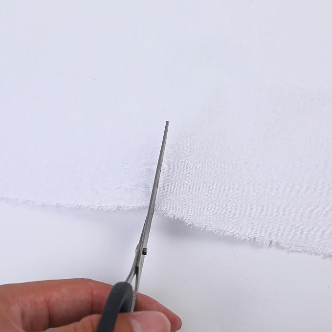 Cotton Fabric Natural Cotton Poplin Fabric by The Yard 100% Cotton, 59 Inches Wide Soft Embroidery Fabric Material for Quilting, Sewing, Crafts, Binding, Backing and Lining (White, 3 Yard)